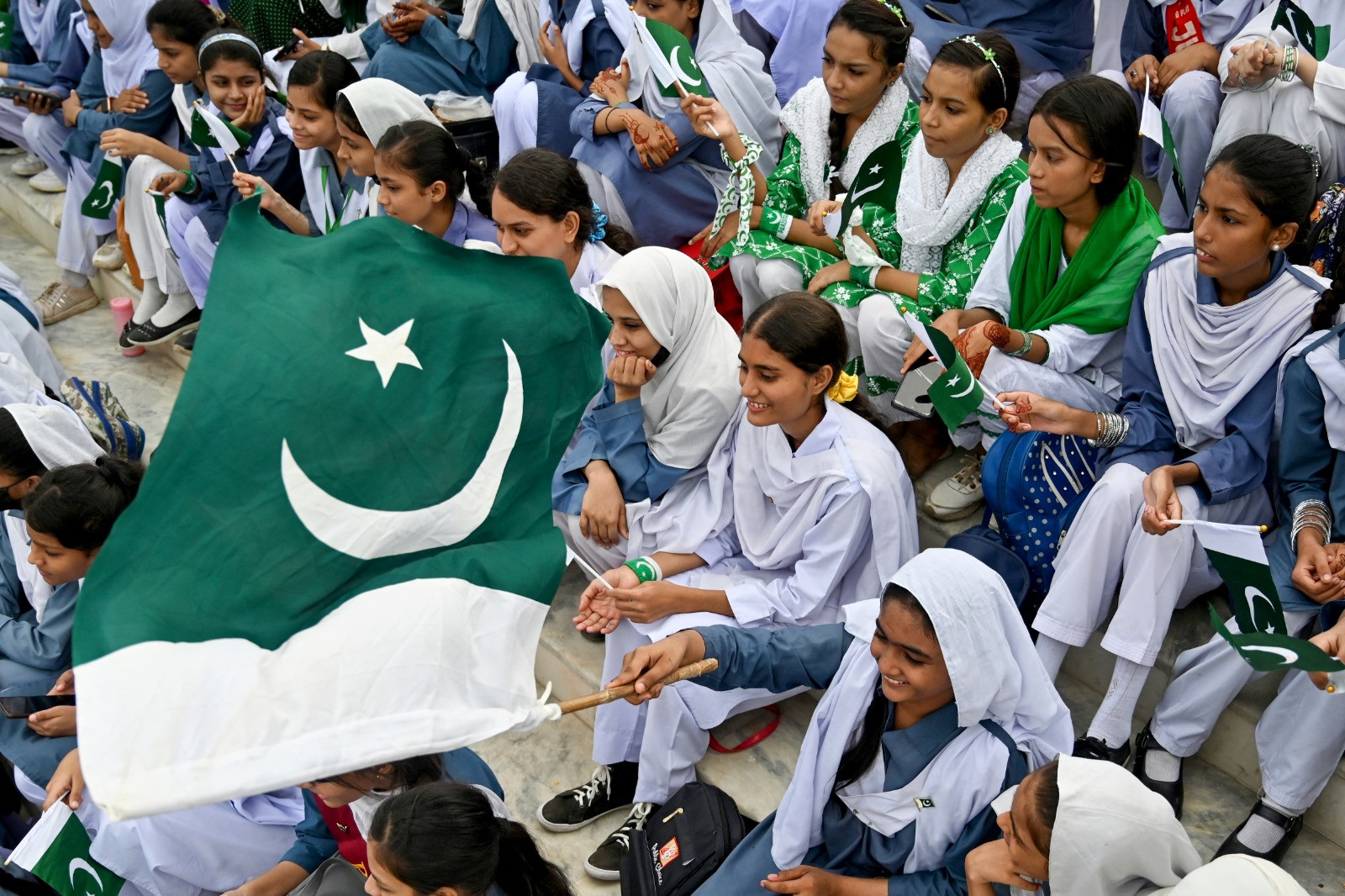 The event in Karachi was attended by people from all walks of life, including student. - AFP